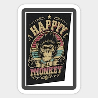 Happy Monkey Sticker